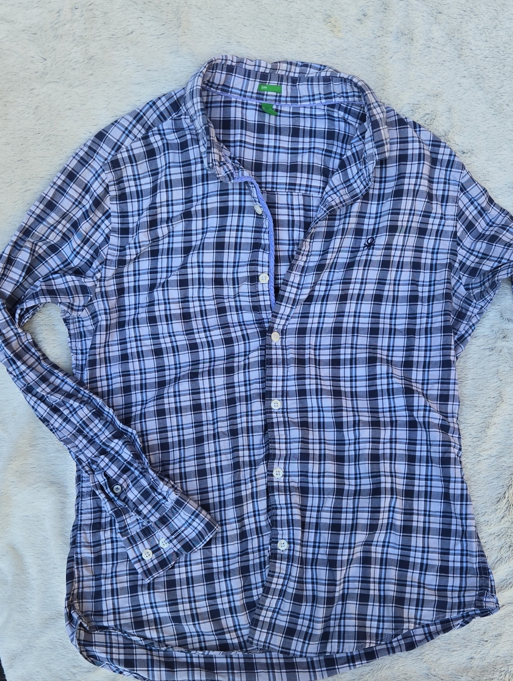 United  Colors Of Benetton Men's Plaid Button-Down Shirt